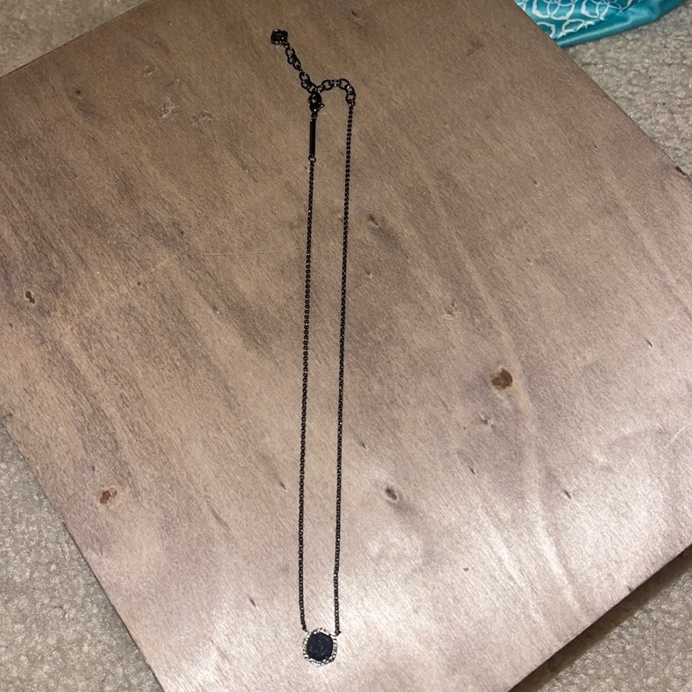 Kendra Scott Black Druzy necklace